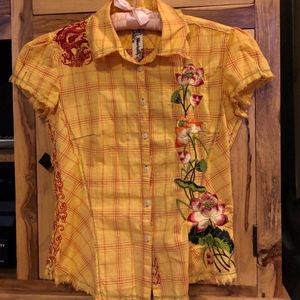 Johnny Was 3 J Workshop embroidered top